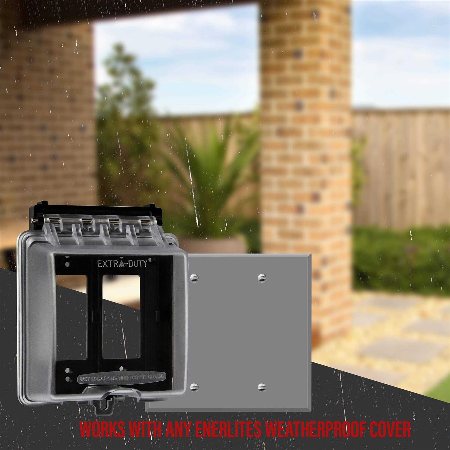 Enerlites Weatherproof Outlet Box with Three 3/4-in Threaded Outlets Outdoor Electrical Box - Image 5