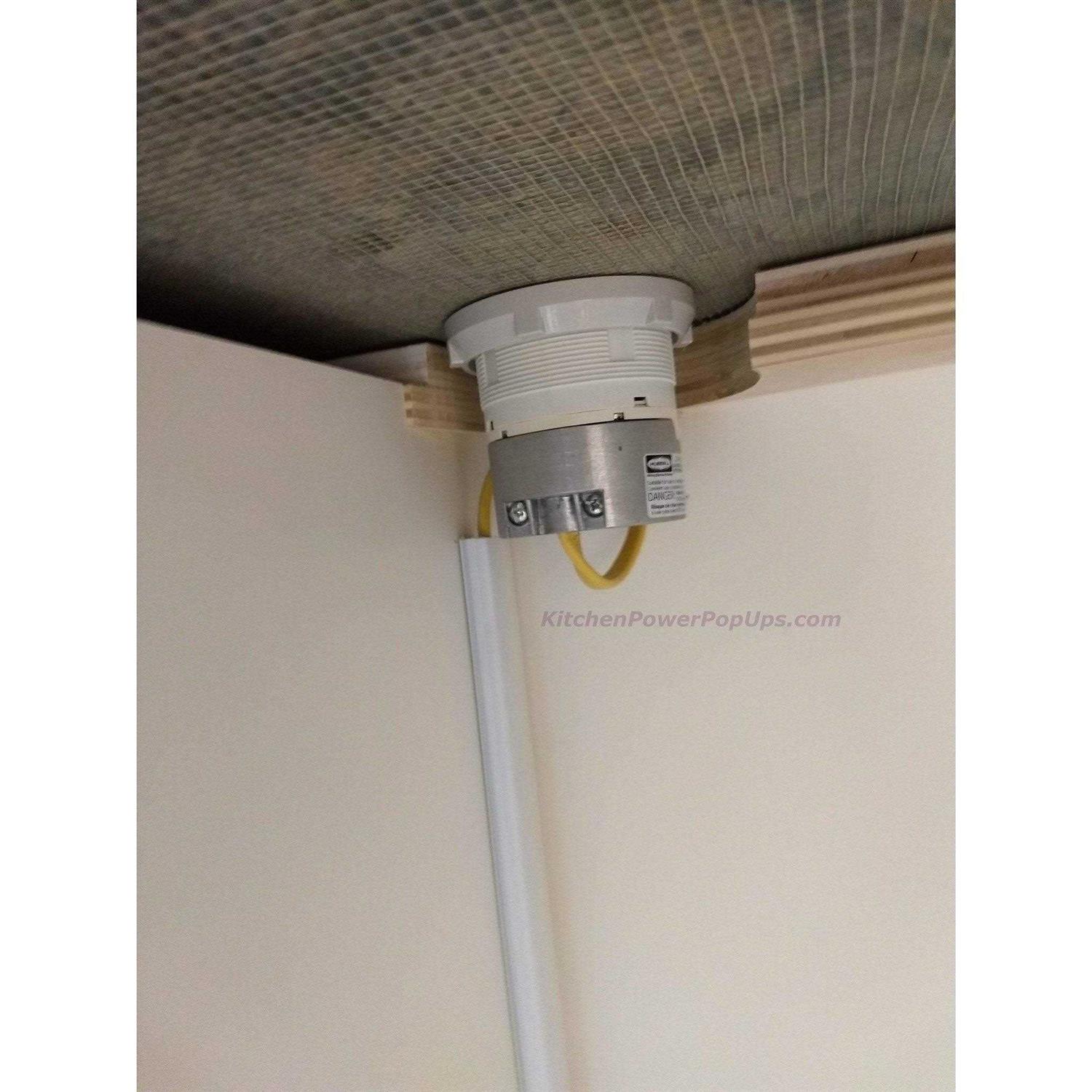 Hubbell RCT600W 15A Tri-Power Pop Up Surface White - Image 2