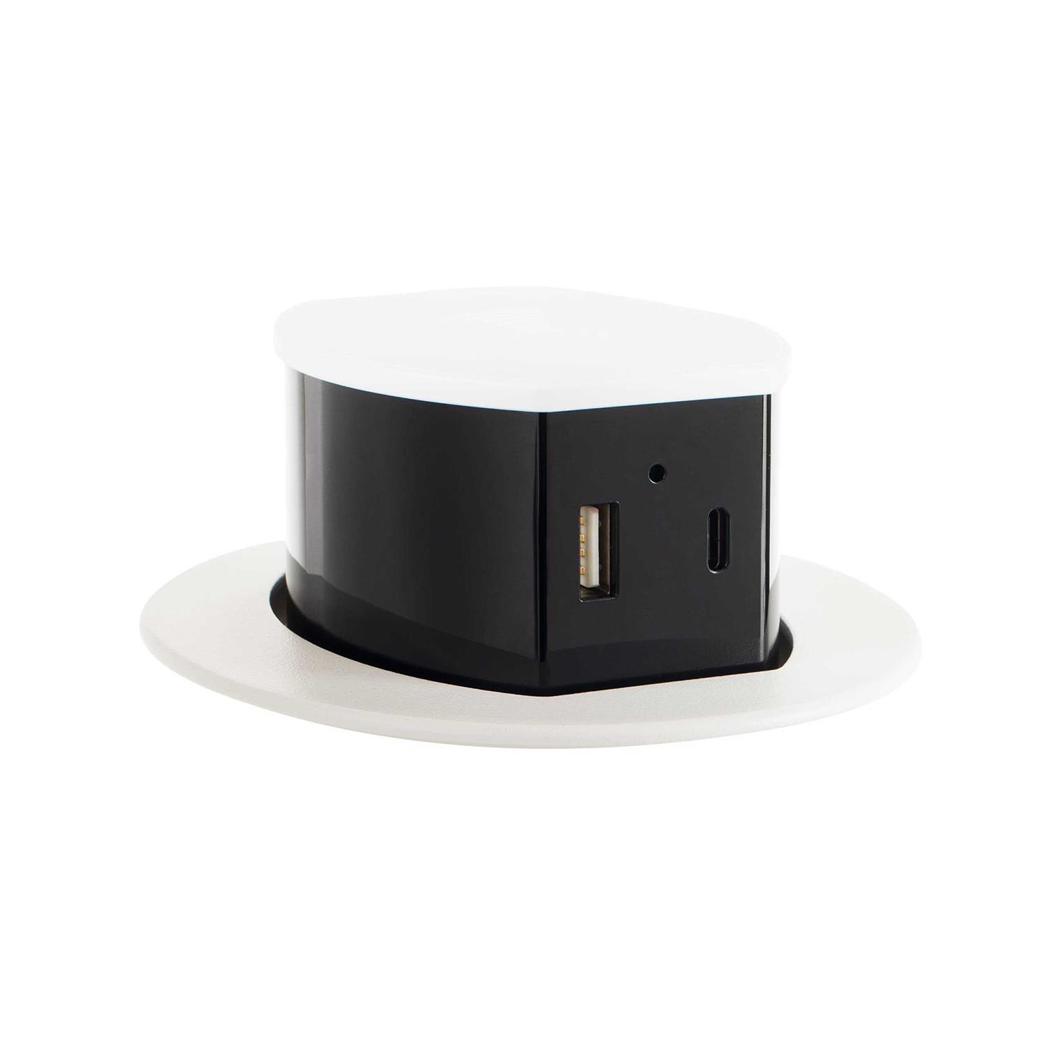 Hubbell RCT600W 15A Tri-Power Pop Up Surface White - Image 3