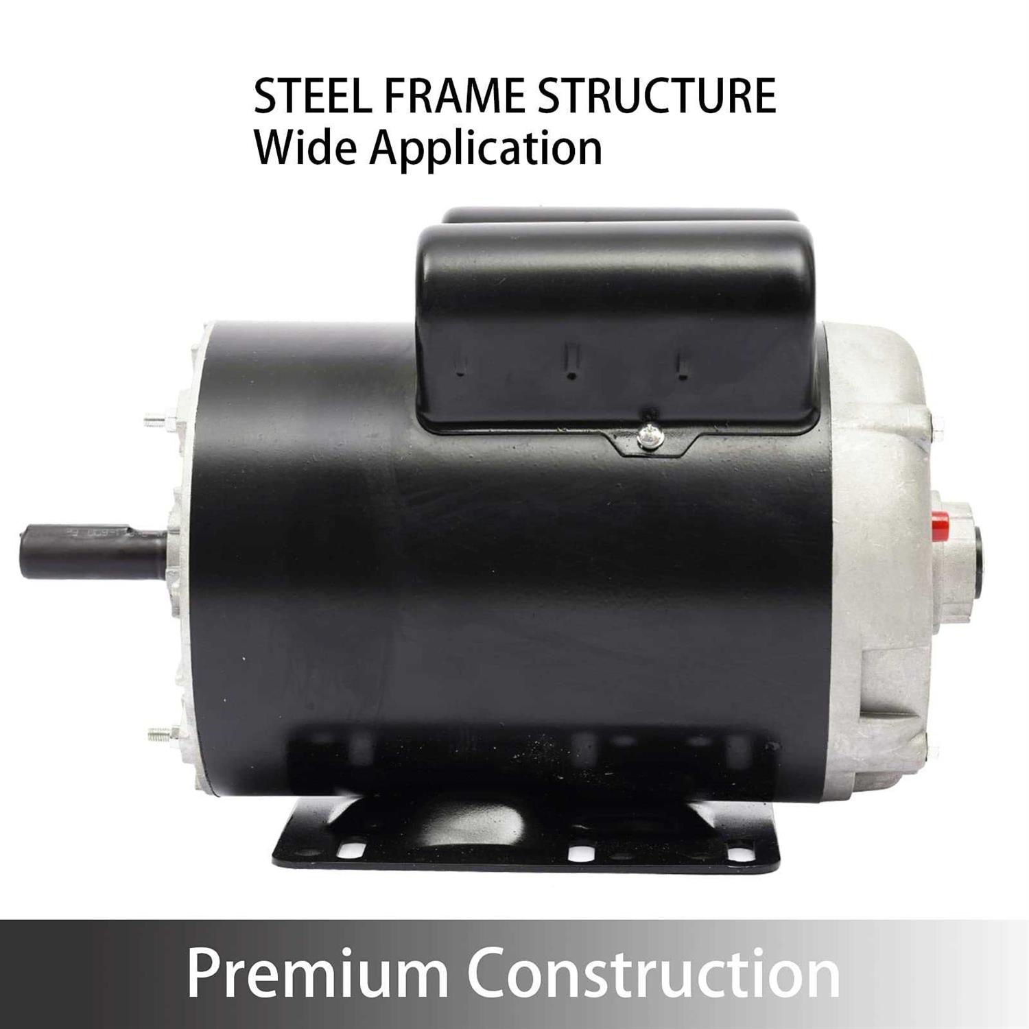 TUQI 5 Hp Spl 3450 Rpm P56 Frame Air Compressor 60 Hz Electric Motor 208-230 Volts Century Motor Single Phase# B385 - Image 3