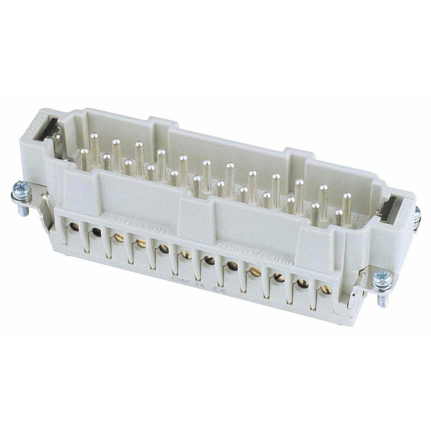 Connector insert ILME CNEM-24T, Male, 24-pole + PE, Plastic body, Screw terminals, Silver-plated contacts, cRUus and CE rated - Image 4