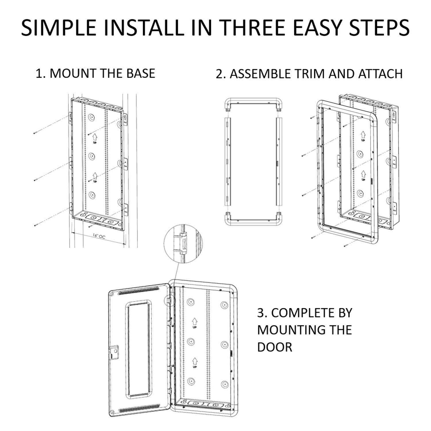 On-Q/Legrand ENP2050NA Plastic Enclosure With Hinged Door and Trim - Image 5