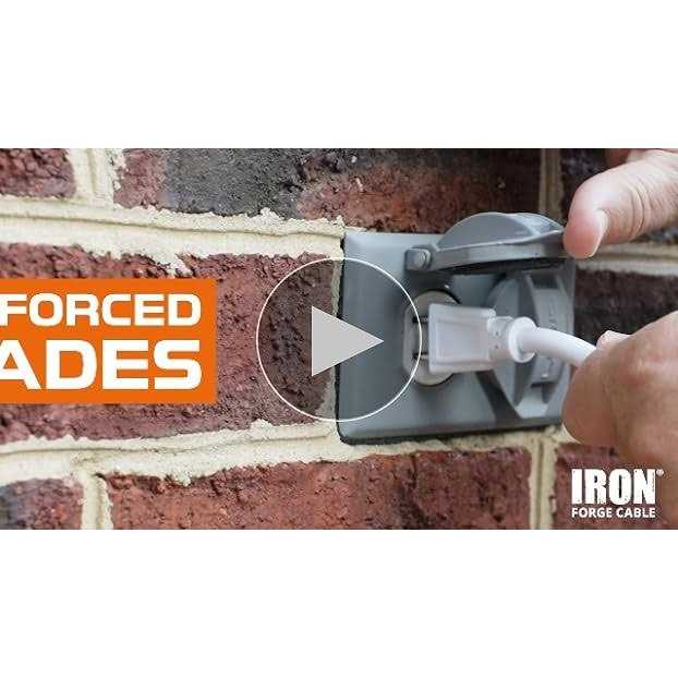 Iron Forge Cable Outdoor Extension Cord with 3 Electrical Power Outlets - Image 2