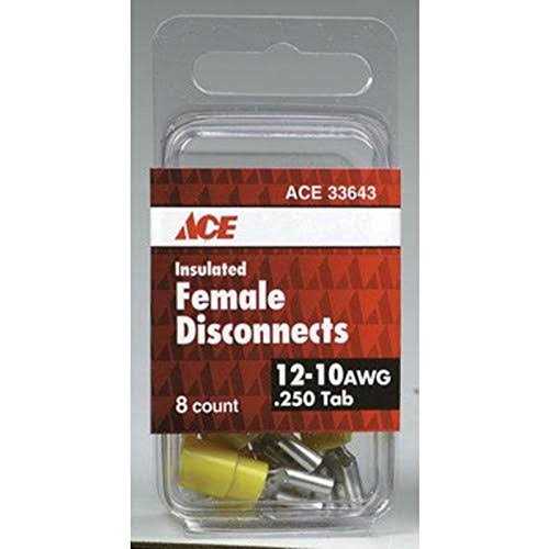 Ace Insulated Wire Female Disconnect Yellow 8 33643 - Image 3