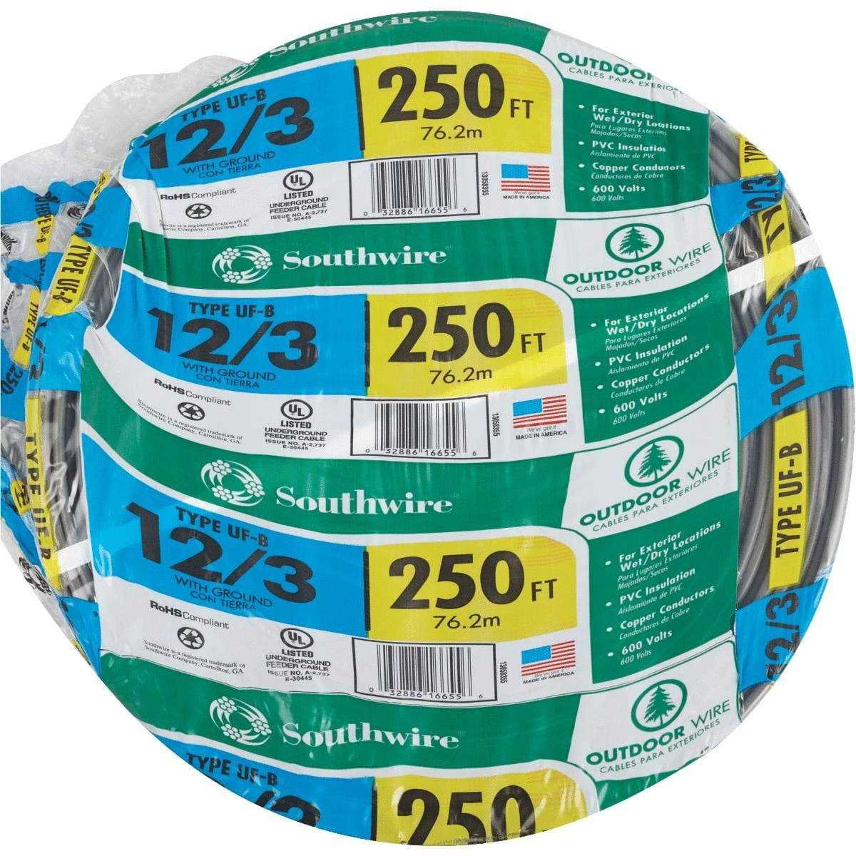 Southwire Company #13058355 250' 12/3 W/G UF Cable - Image 2