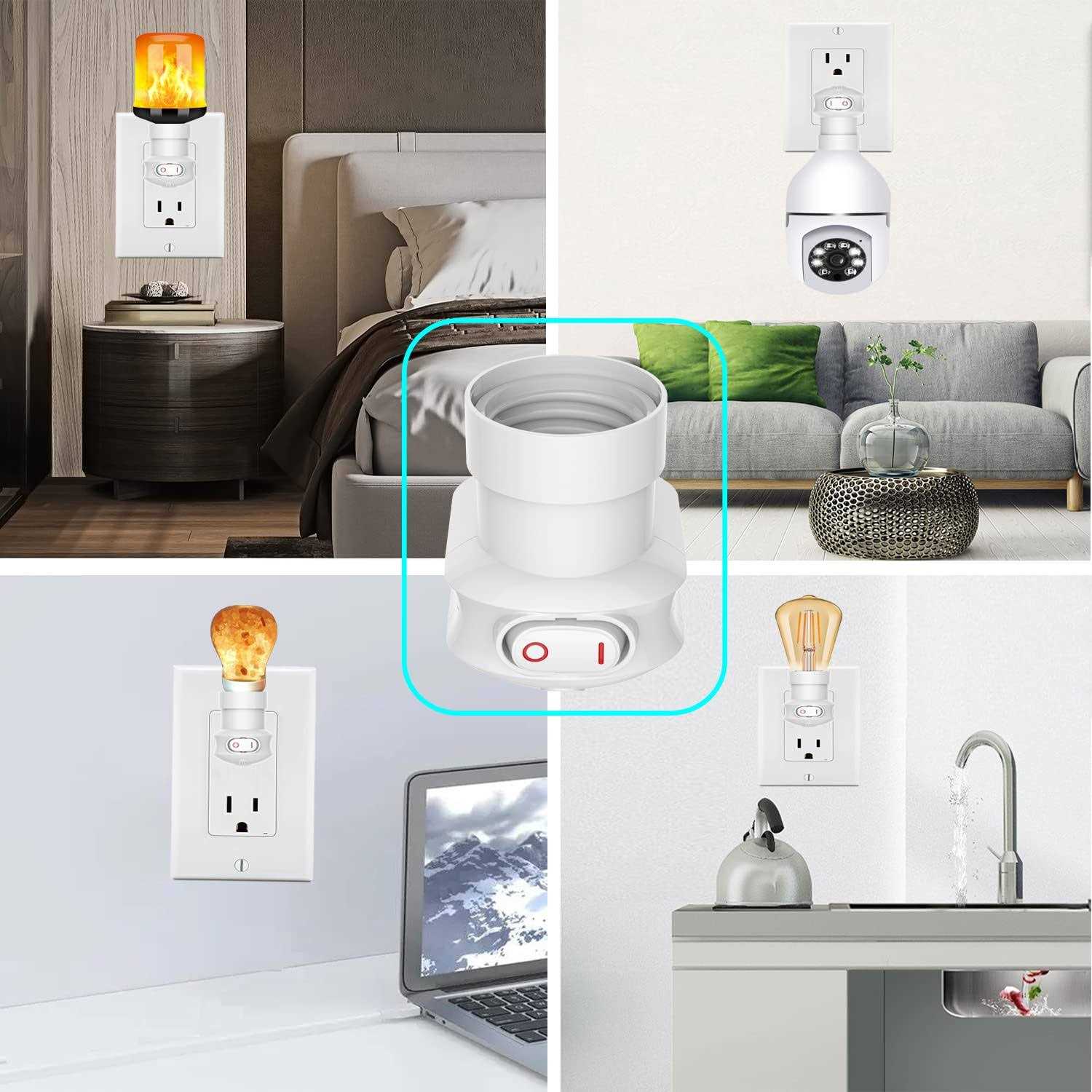 Borju Plug in Light Socket Outlet to Socket Adapter - Image 5