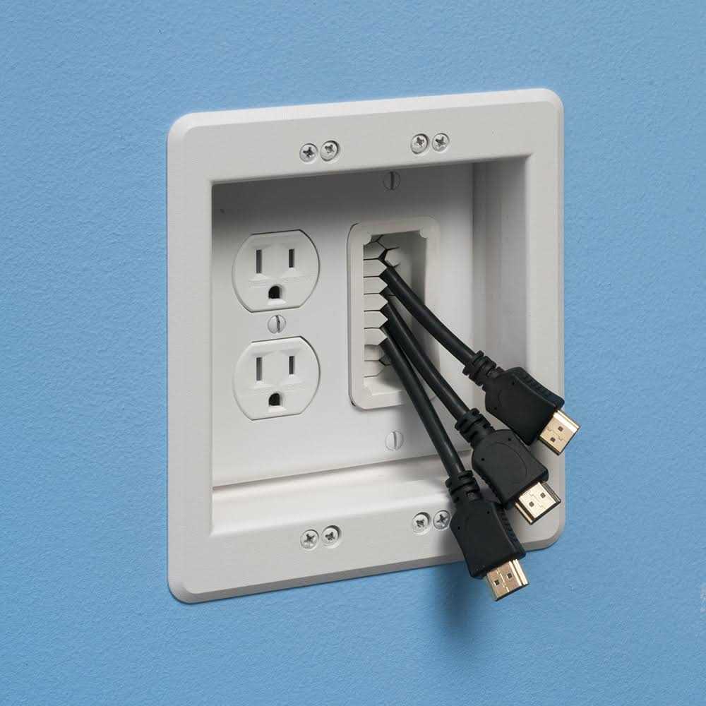 Arlington TVBR505K 2-Gang Recessed TV Box Kit for Power and Low Voltage - Image 3