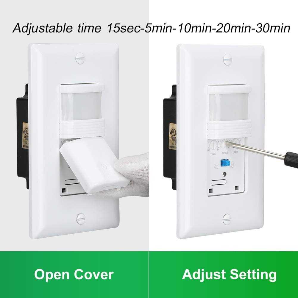 ECOELER 3Way Motion Sensor Light Switch PIR in Wall Sensor Switch - Image 3