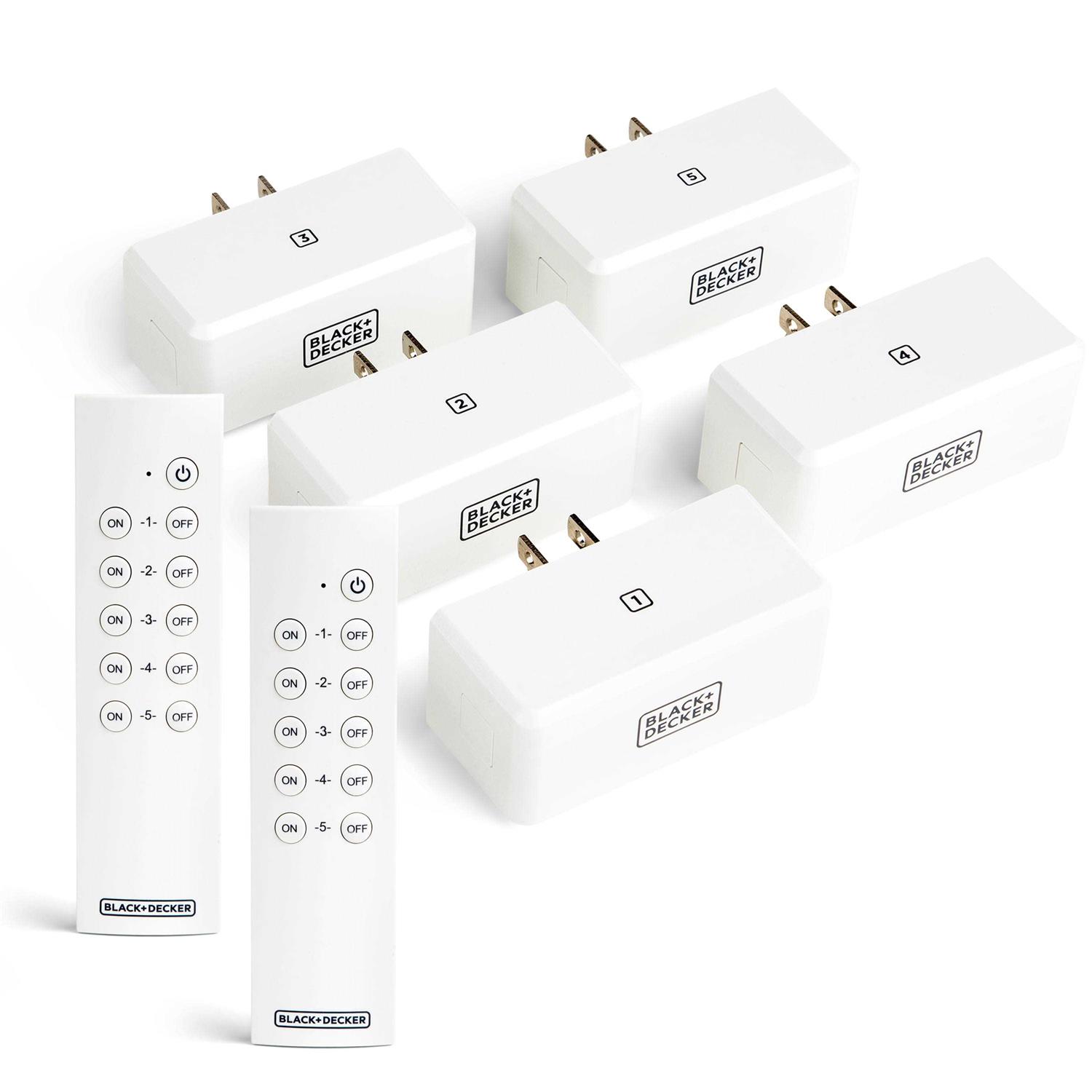 Black+decker Wireless Remote-Control Outlet Pack of 5 Outlets