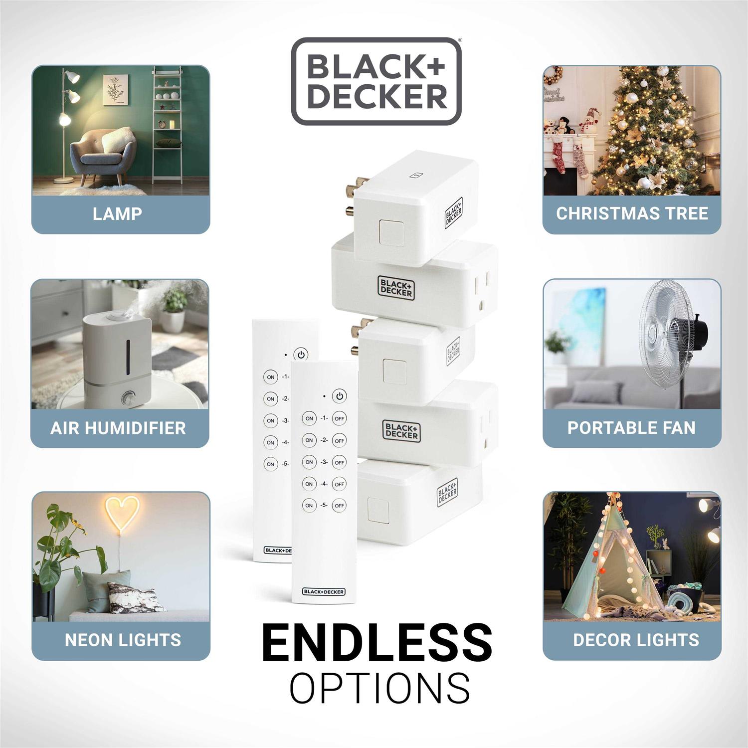 Black+decker Wireless Remote-Control Outlet Pack of 5 Outlets - Image 4