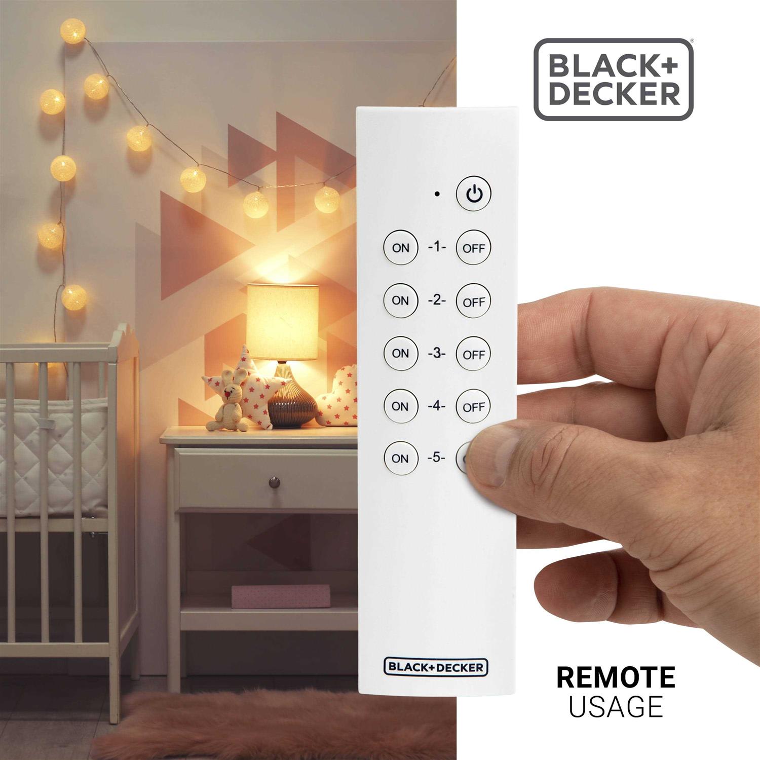 Black+decker Wireless Remote-Control Outlet Pack of 5 Outlets - Image 5