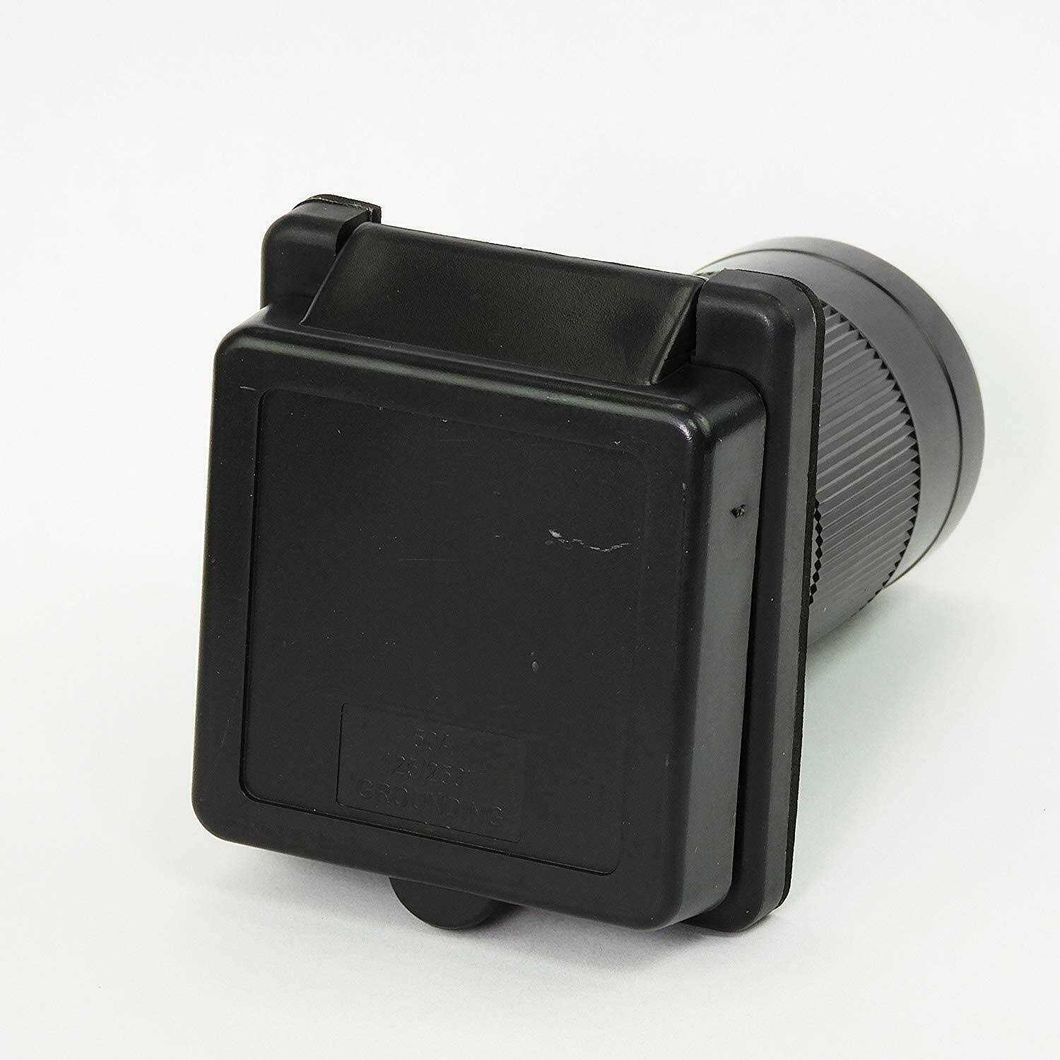 LeisureRV Leisure RV 125/250V 50 AMP Power Plug Twist Lock Inlet with 3 Stainless Steel Pins White or Black - Image 5