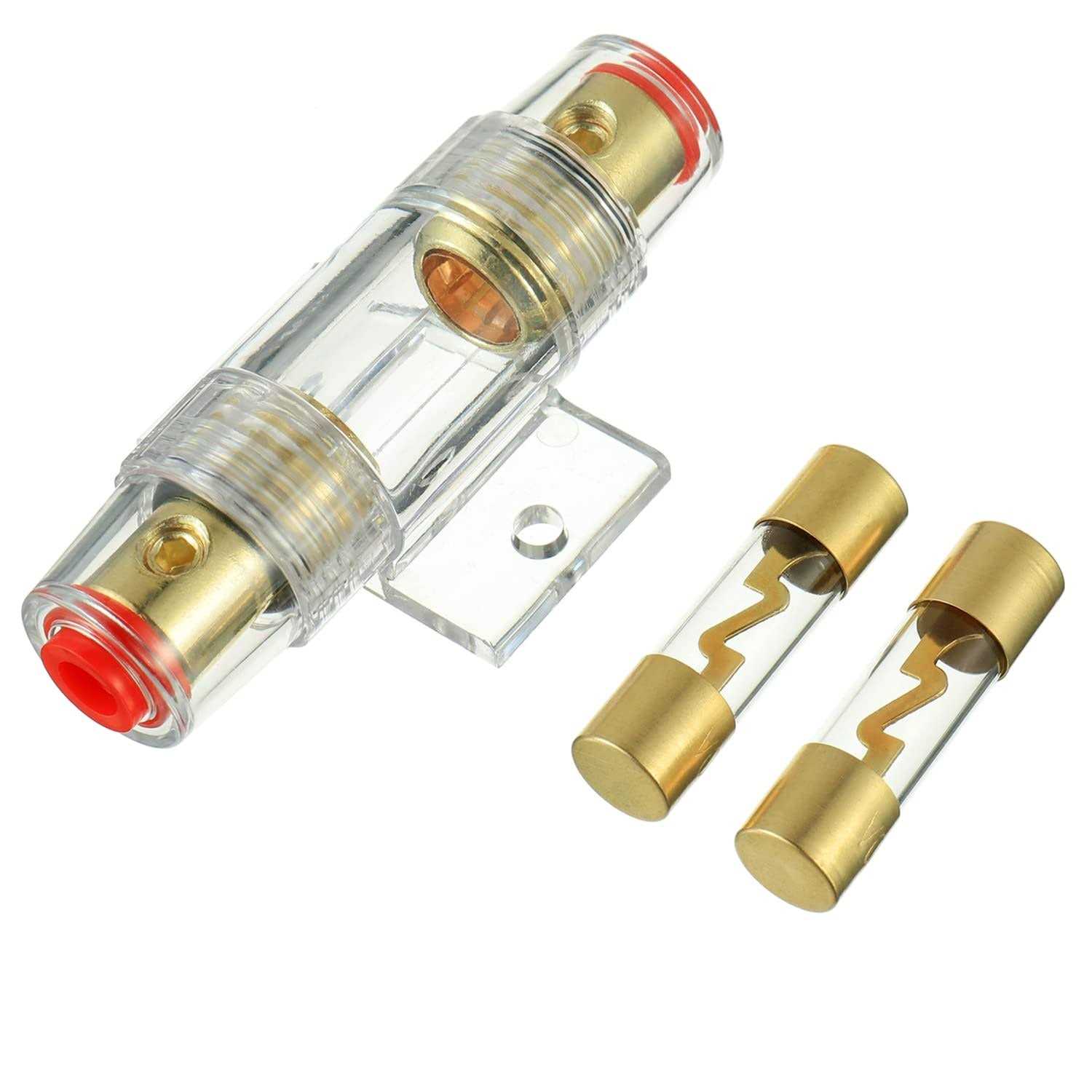 Bojack 4-8 Gauge Awg in-line Agu Fuse Holder Amp Agu Fuses for Car Audio