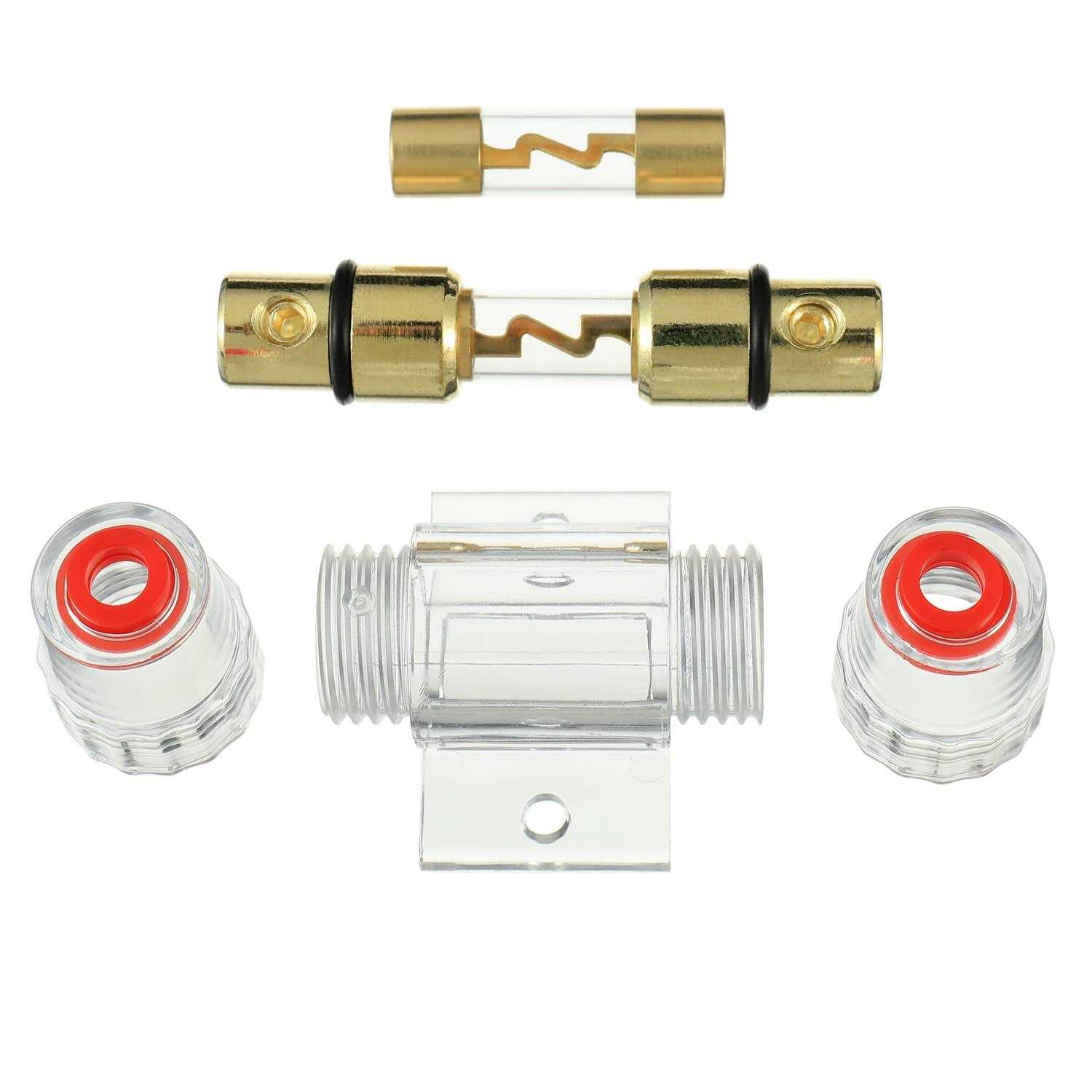 Bojack 4-8 Gauge Awg in-line Agu Fuse Holder Amp Agu Fuses for Car Audio - Image 2