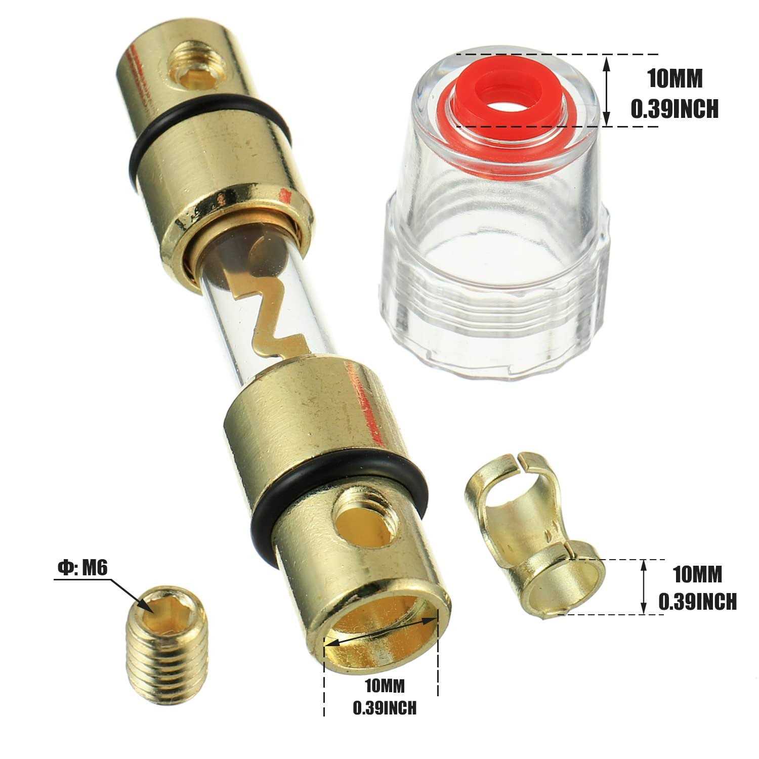 Bojack 4-8 Gauge Awg in-line Agu Fuse Holder Amp Agu Fuses for Car Audio - Image 4