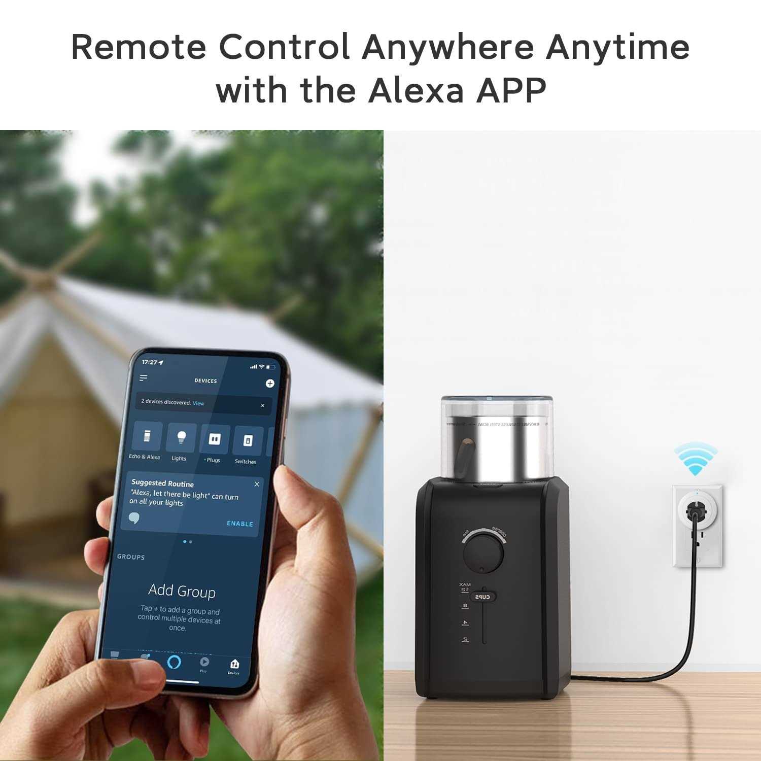 Beysen Bluetooth Mesh Smart Plug, Simple Set Up, Alexa App Remote Control and Alexa Voice Control - Image 5
