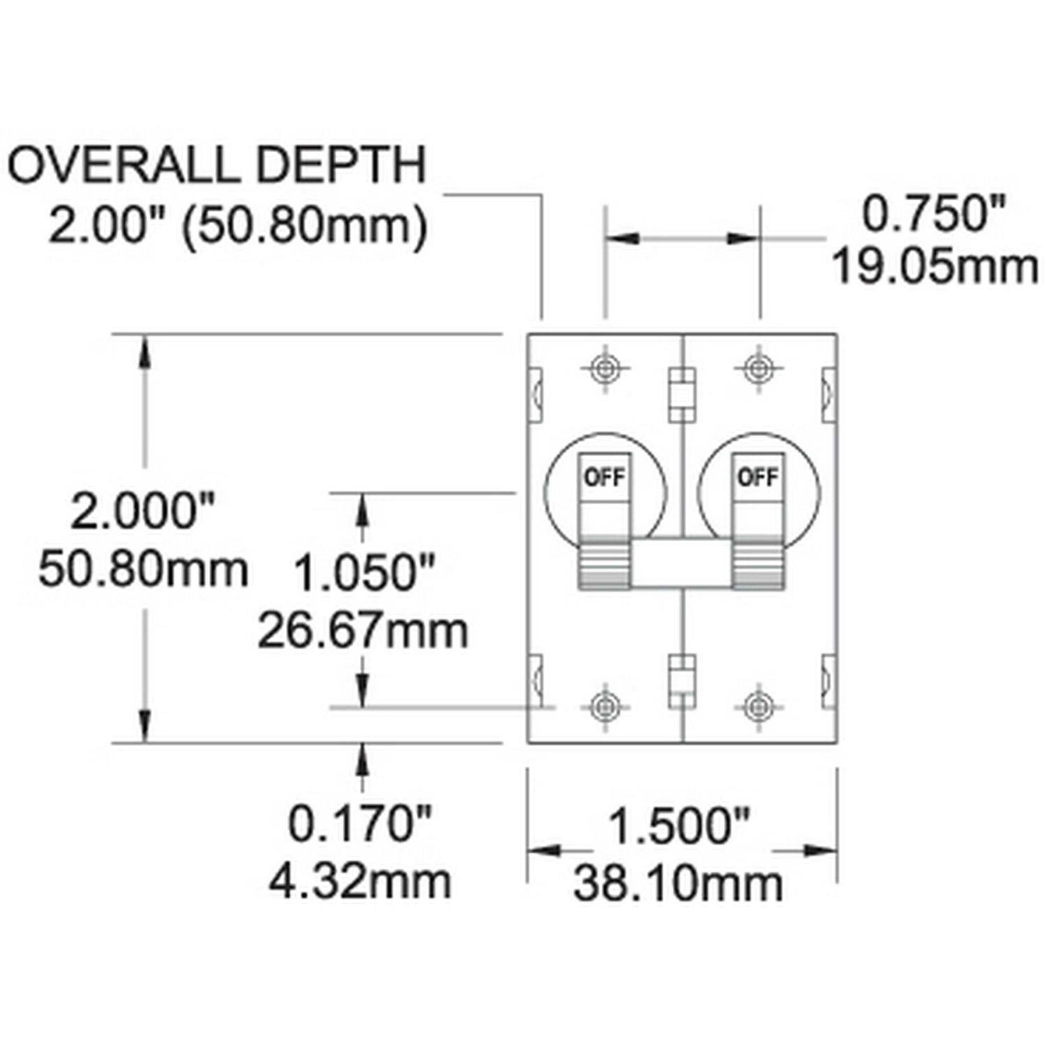 Blue Sea 7241 A-Series Double Pole Toggle - Image 5