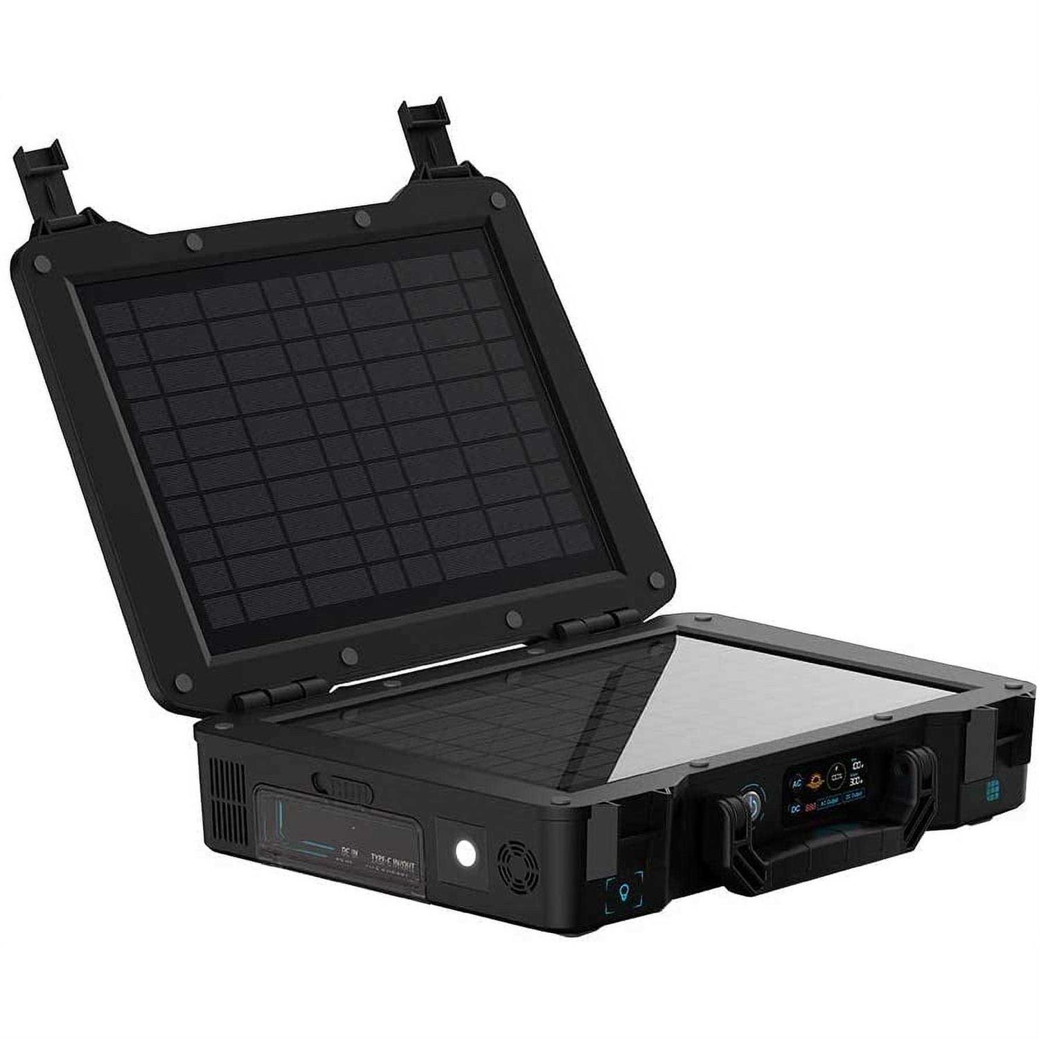 Renogy 300Wh Phoenix Elite Portable Solar Generator Built-in 20W Solar Panel&Lithium Backup Power,with AC/DC Outlet