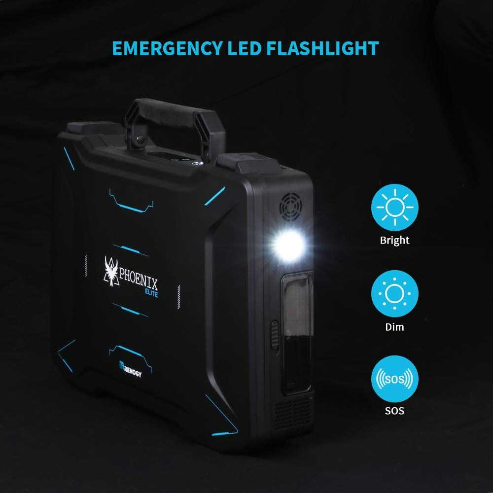 Renogy 300Wh Phoenix Elite Portable Solar Generator Built-in 20W Solar Panel&Lithium Backup Power,with AC/DC Outlet - Image 3