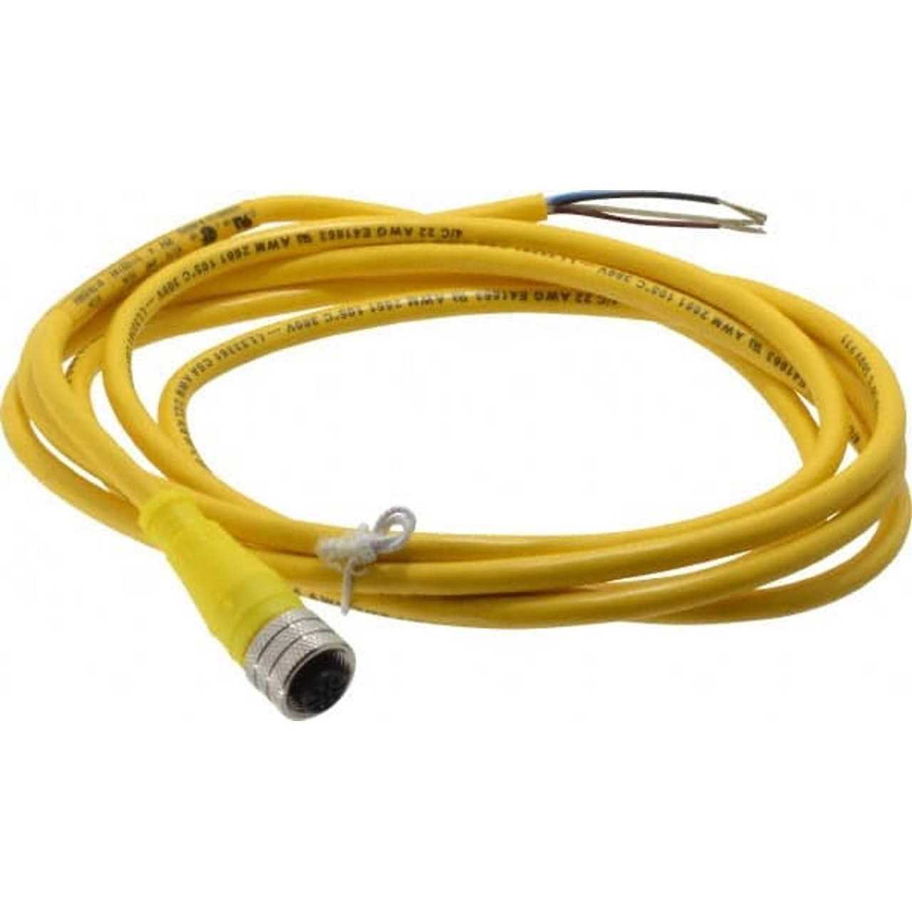 Brad Harrison 804000A09M020 Cordset,4 Pin,Receptacle,Female