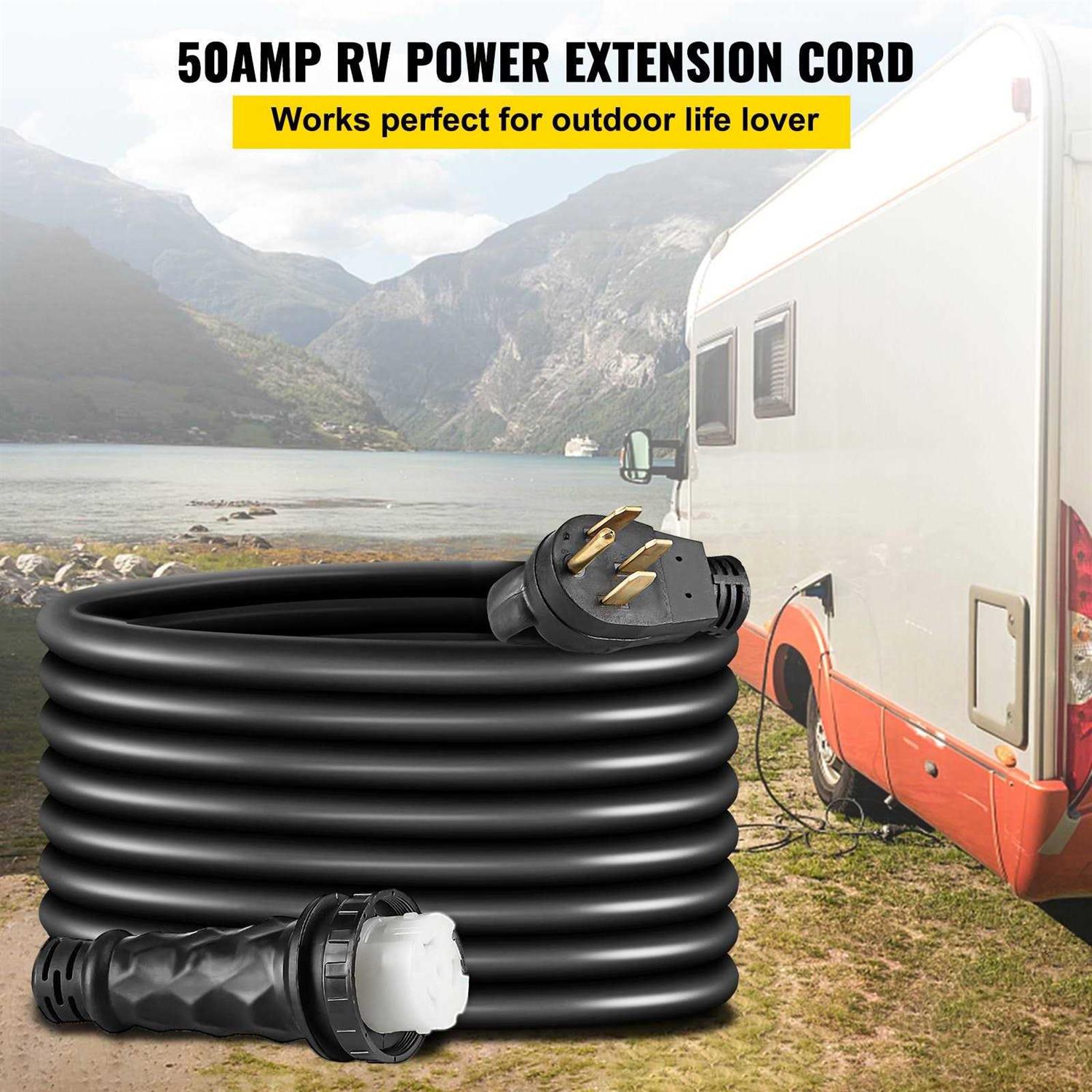 VEVOR RV Power Cord 50 ft 50 Amp RV Extension Cord 14-50P to SS2-50R Rain Proof - Image 5