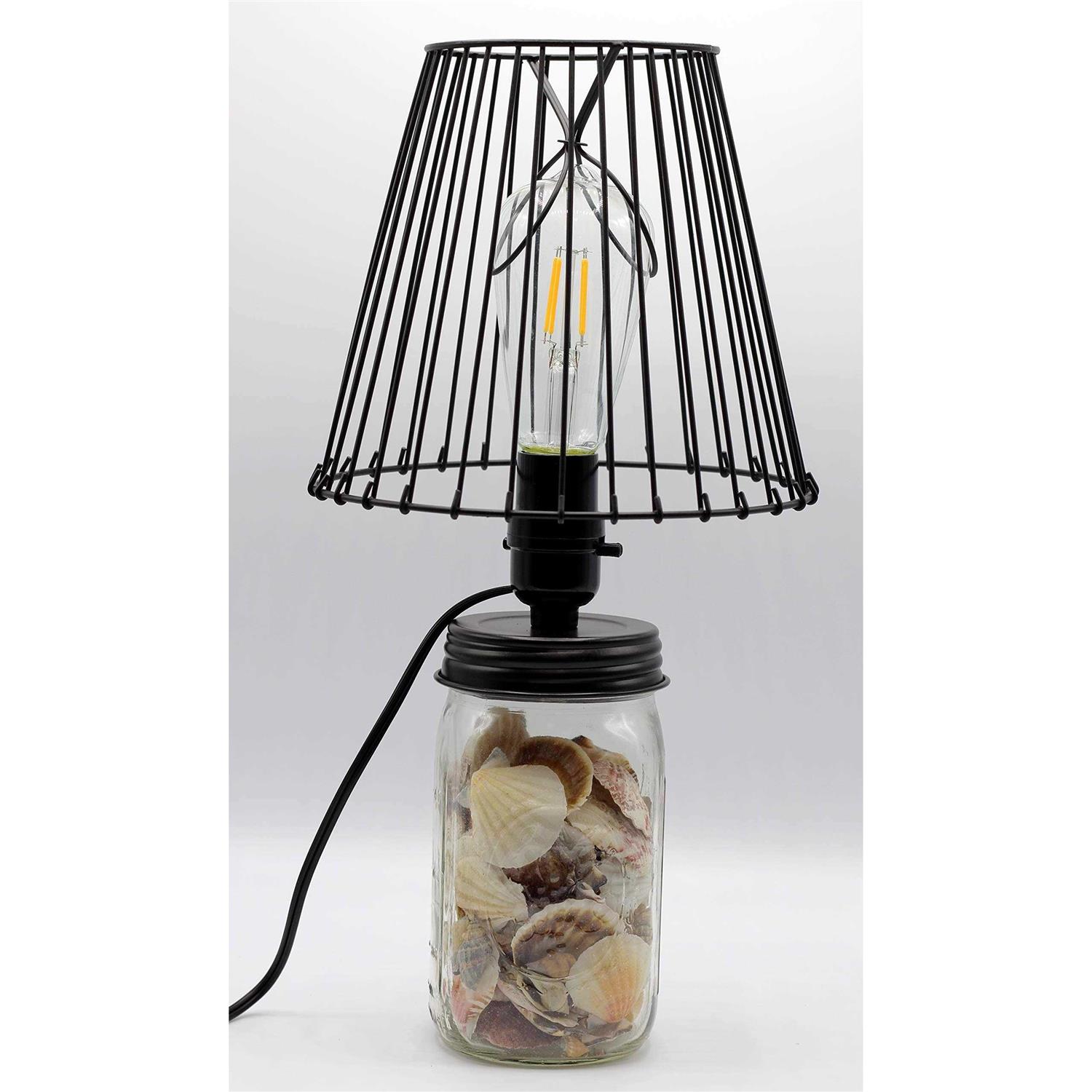 Creative Hobbies Diy Mason Jar Lamp Making Kit Black Color Lid & Socket great for Lamp Conversion - Image 3