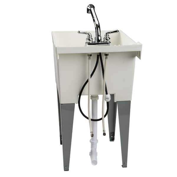 Mustee Utilatub 20 in. W x 24 in. D Single Thermoplastic Laundry Tub 19CFP - Image 3