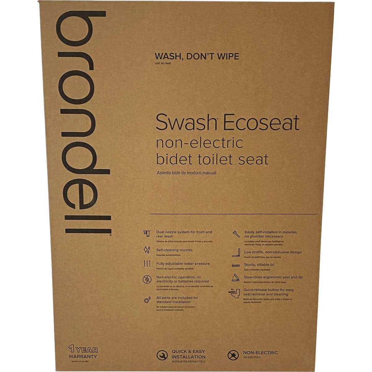 Brondell Swash Ecoseat White Round Bidet Toilet Seat - Image 5