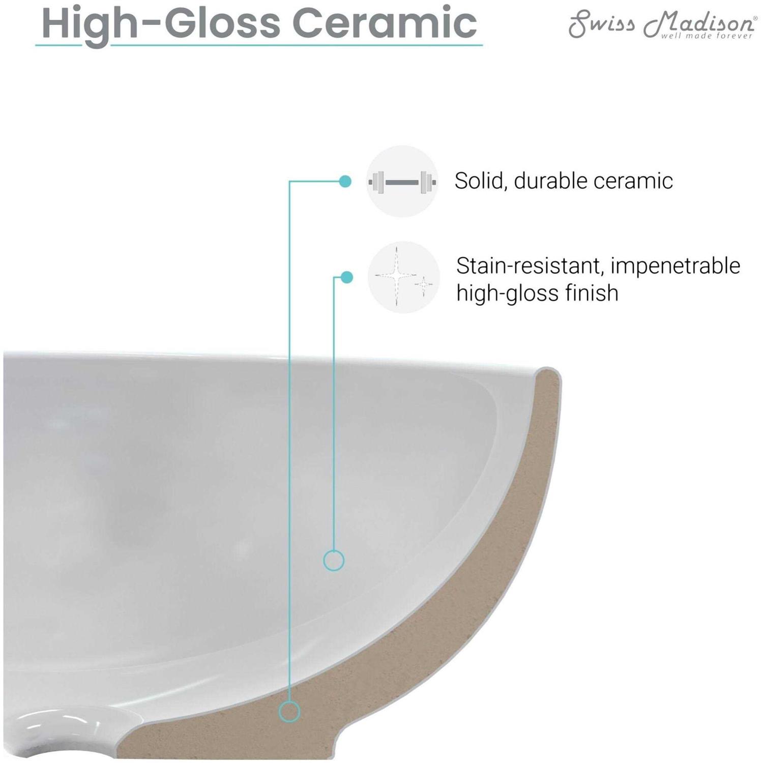 Swiss Madison Château 30 Left Side Faucet Wall Mount Bathroom Sink - Image 5