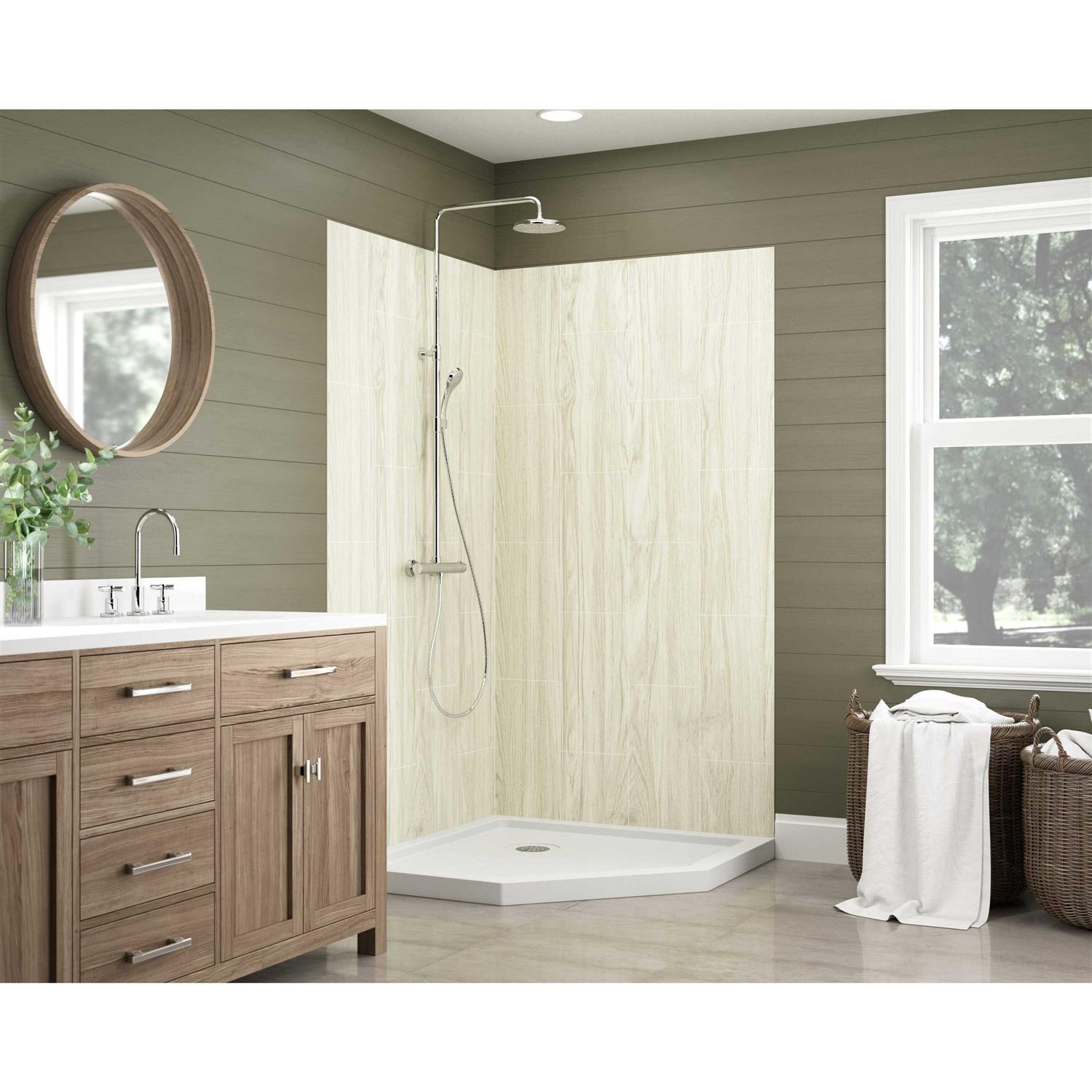 Foremost GFS424278 Jetcoat 42 x 42 x 78 Two Panel Corner Shower Wall Kit - Image 2