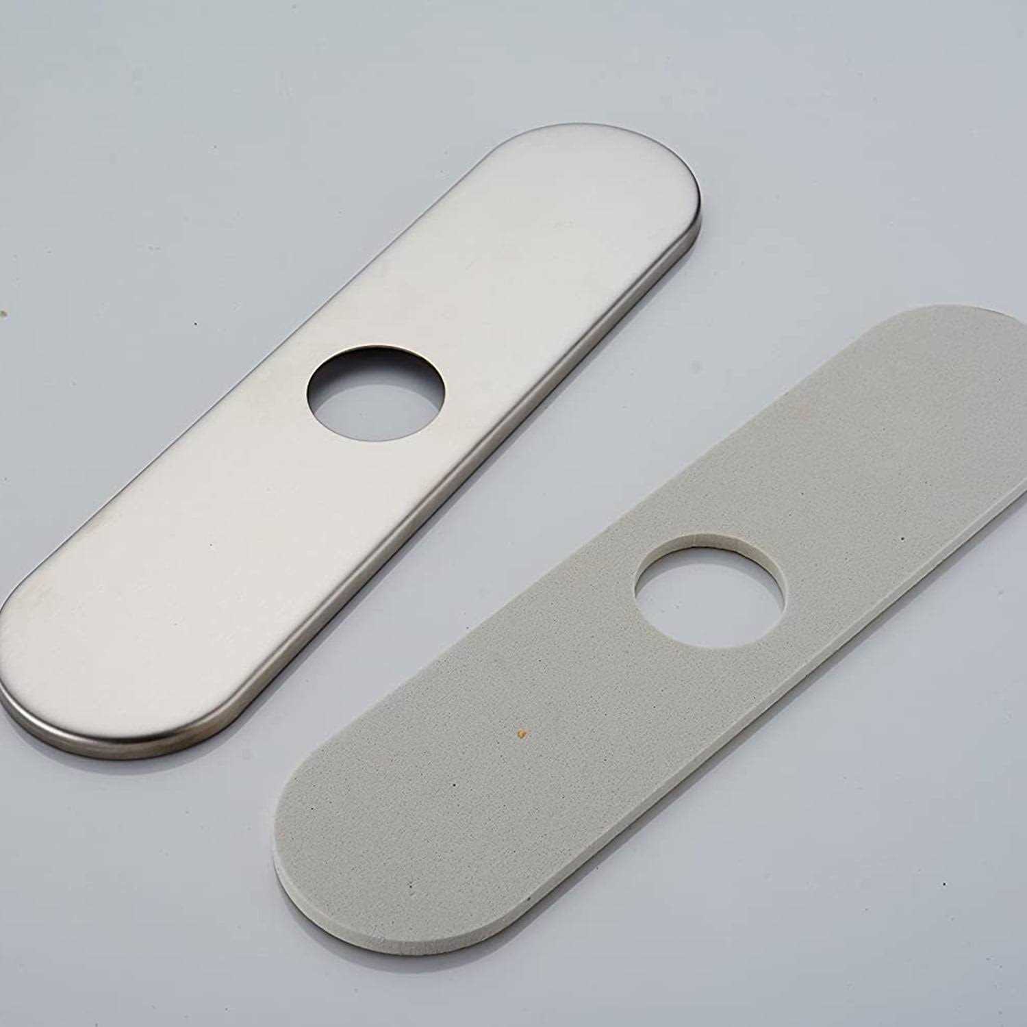 Bwe 10.2 in. x 2.5 in. x 1.34 in. Brass Kitchen Sink Faucet Hole Cover Deck Plate Escutcheon - Image 3