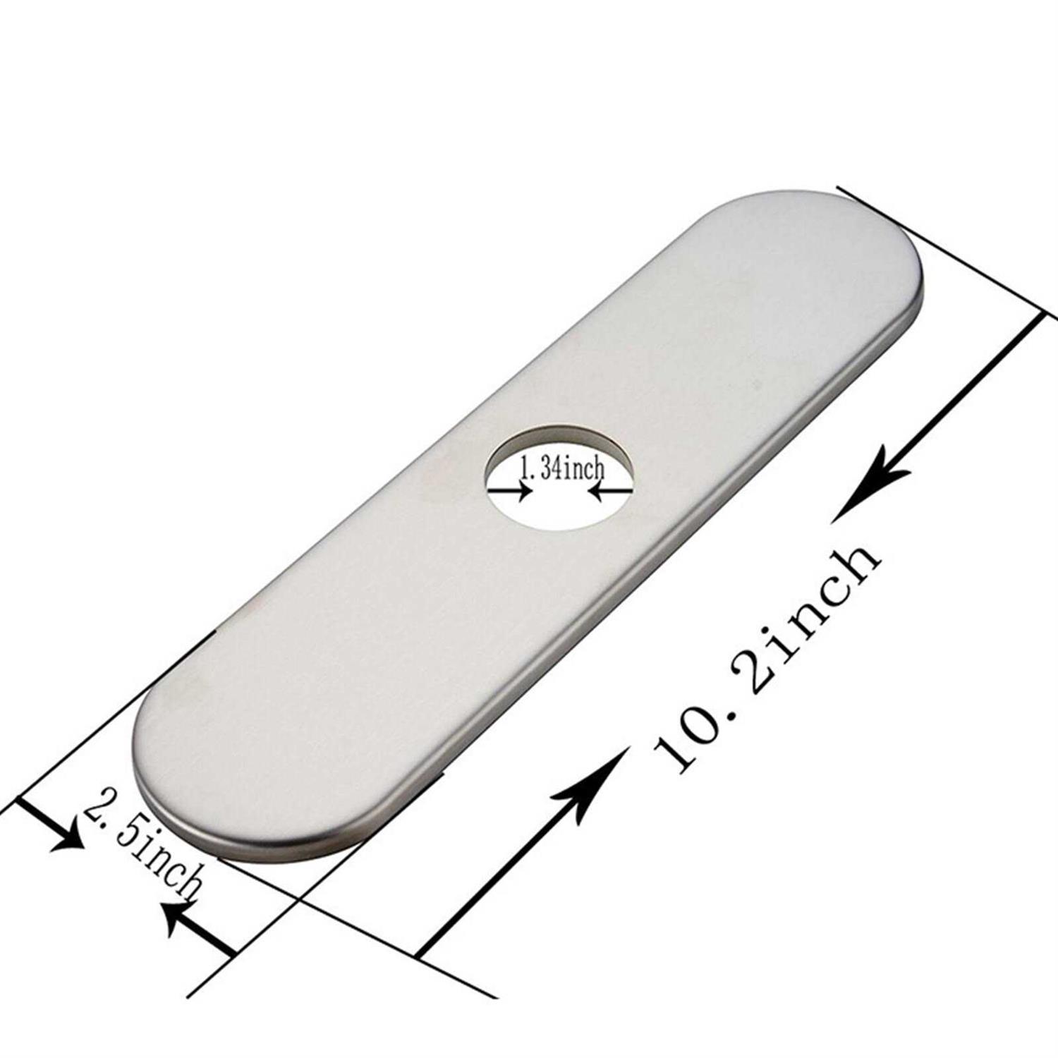 Bwe 10.2 in. x 2.5 in. x 1.34 in. Brass Kitchen Sink Faucet Hole Cover Deck Plate Escutcheon - Image 4