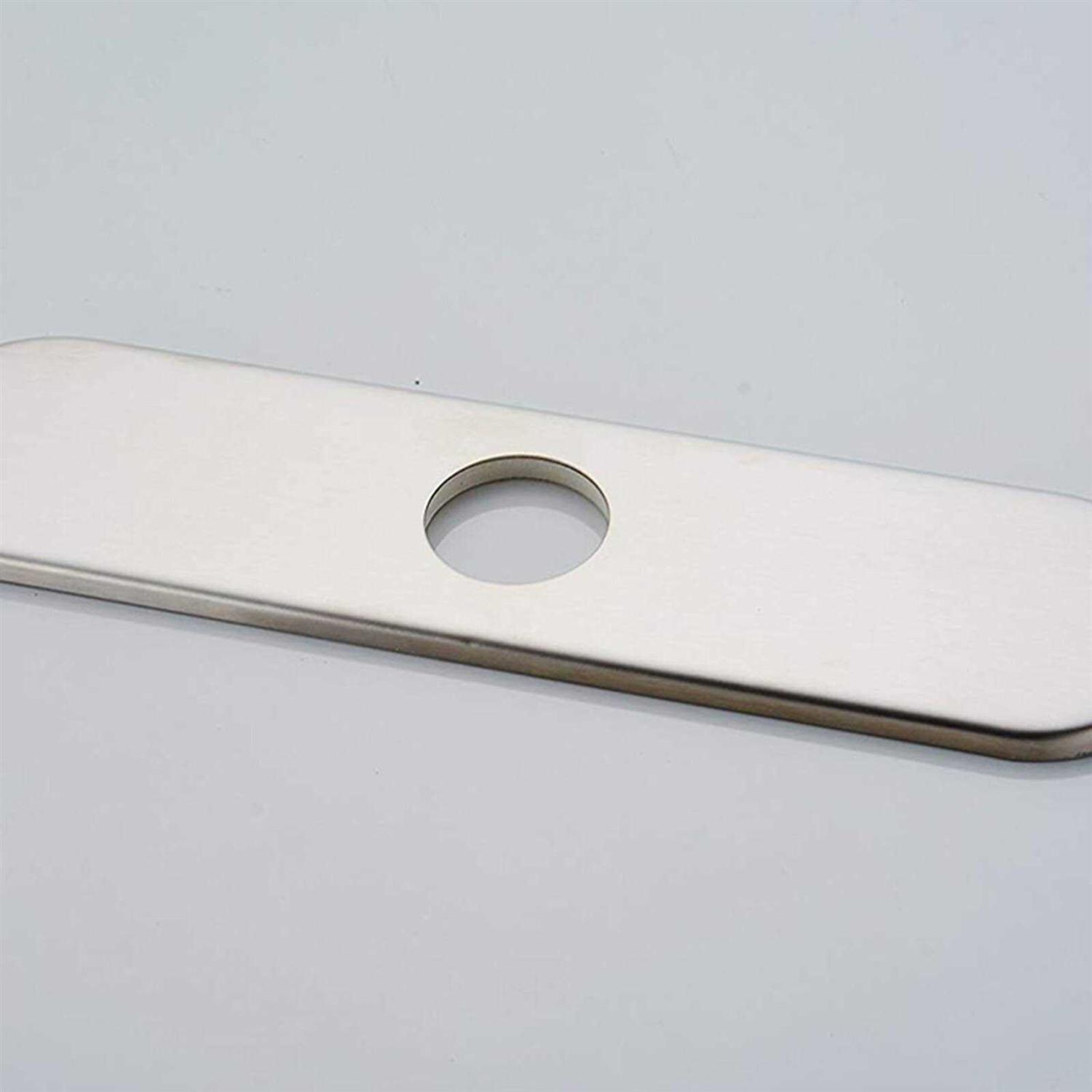 Bwe 10.2 in. x 2.5 in. x 1.34 in. Brass Kitchen Sink Faucet Hole Cover Deck Plate Escutcheon - Image 5