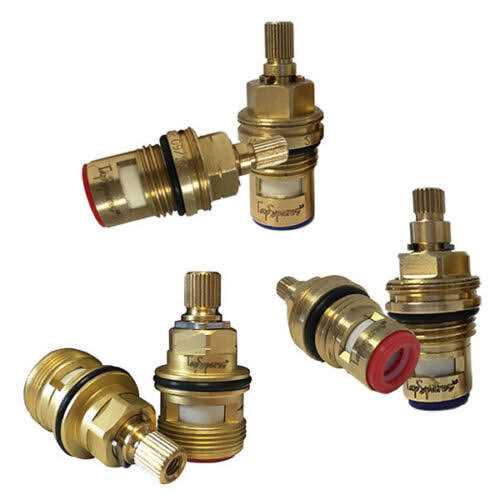 Replacement Brass ceramic cartridge faucet valves Quarter turn insert gland Fits Franke 18 spline