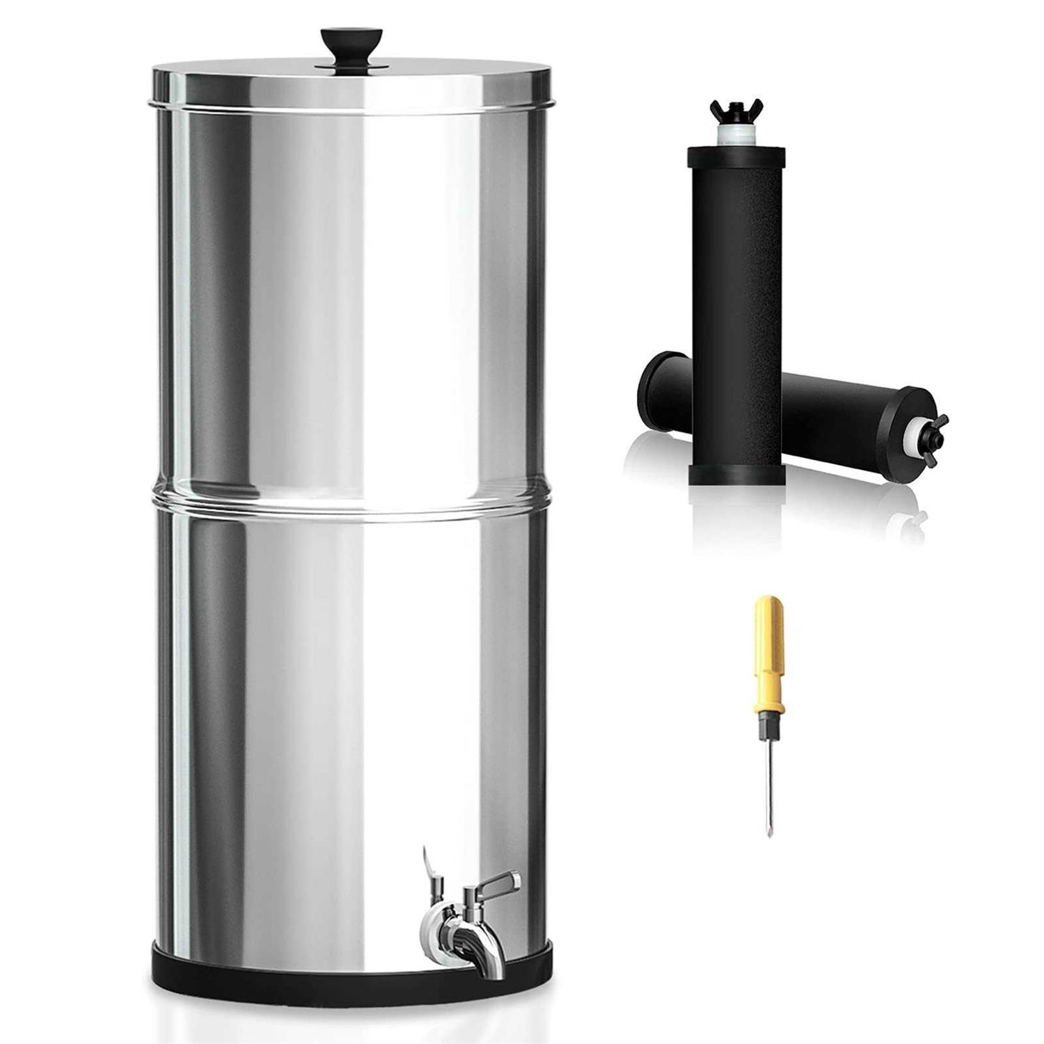 Purewell 2.25 Gallon Stainless Steel Gravity Water Filter System - Image 5