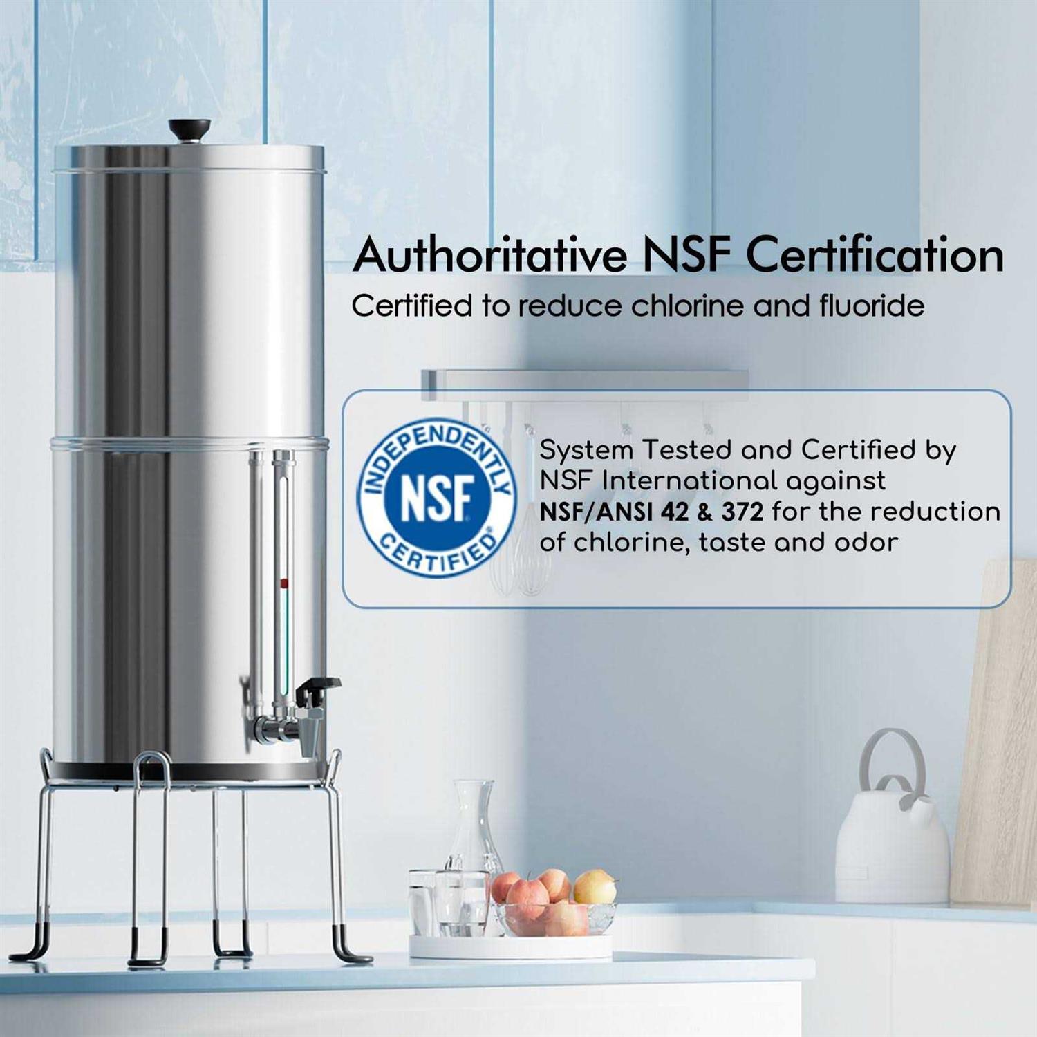 Purewell 2.25 Gallon Stainless Steel Gravity Water Filter System - Image 4