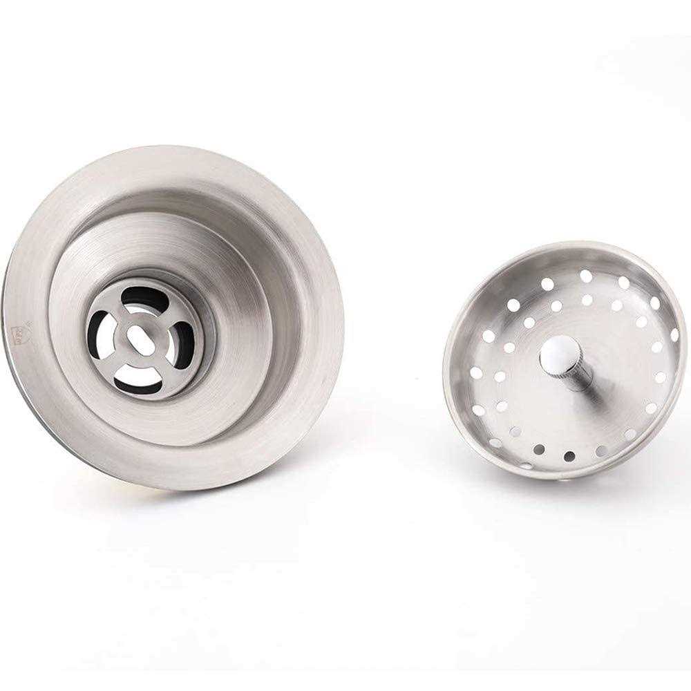 KONE 3-1/2 Inch Kitchen Sink Drain Assembly with Strainer Basket/Drain Stopper, all Stainless Steel Sink Drain Kit Durable and R - Image 4