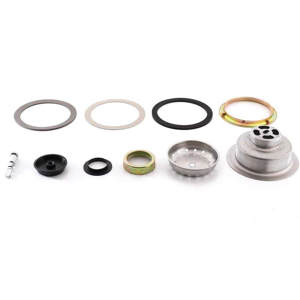 KONE 3-1/2 Inch Kitchen Sink Drain Assembly with Strainer Basket/Drain Stopper, all Stainless Steel Sink Drain Kit Durable and R - Image 5