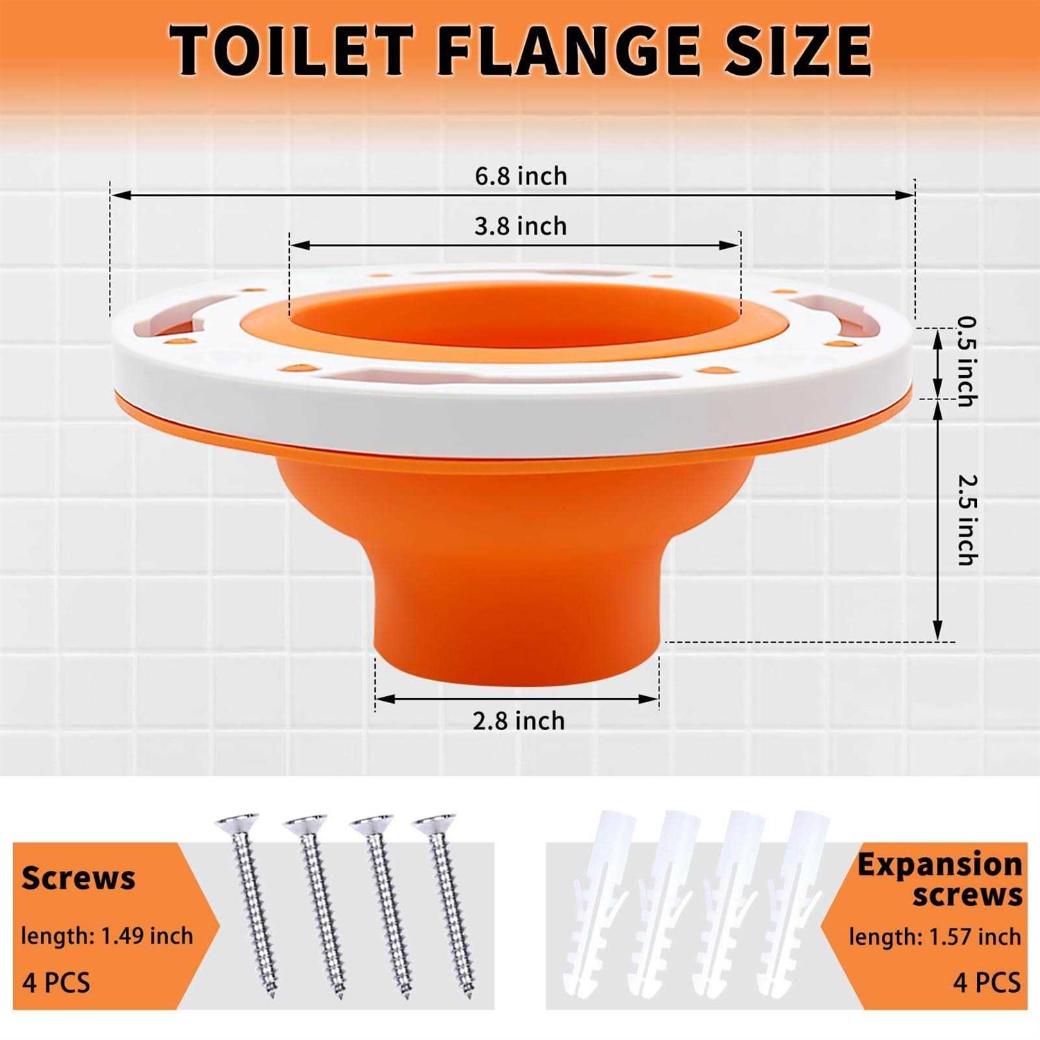 Toilet Flange Repair Kit, Universal Toilet Flange Fits for 4 and 5 or Special 3 Toilet Repair and Install - Image 4