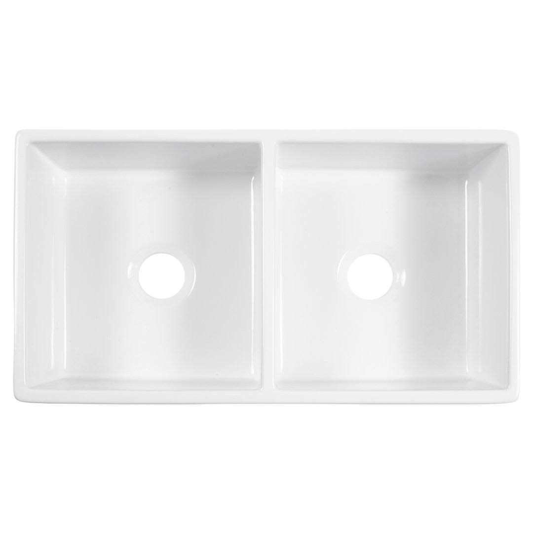 Sinkology Turner 33 in. Farmhouse Apron Front Undermount Double Bowl SK405-33FC - Image 3