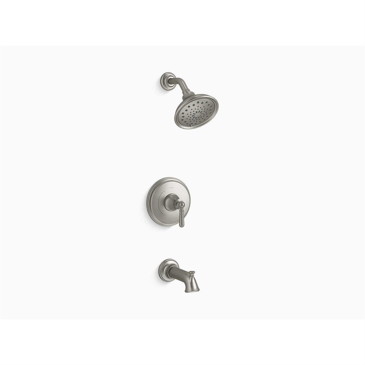 Kohler Capilano Single-Handle 3-Spray Tub and Shower Faucet in Vibrant Brushed Nickel