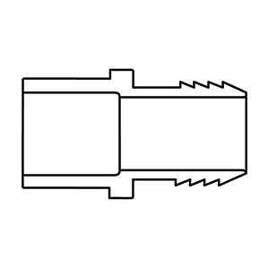 Spears 3/4 PVC Schedule 40 Insert x IPS Spigot Adapter 460-007 - Image 3