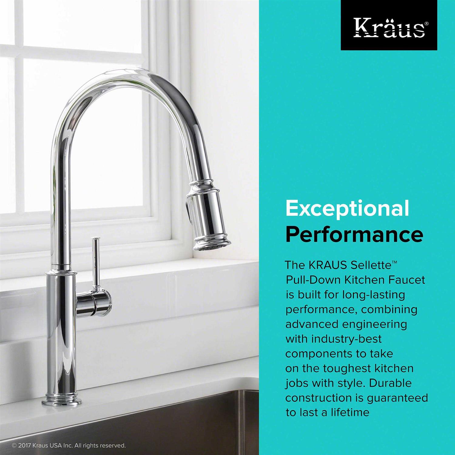 Kraus Sellette Single Handle Pull-Down Kitchen Faucet - Image 3
