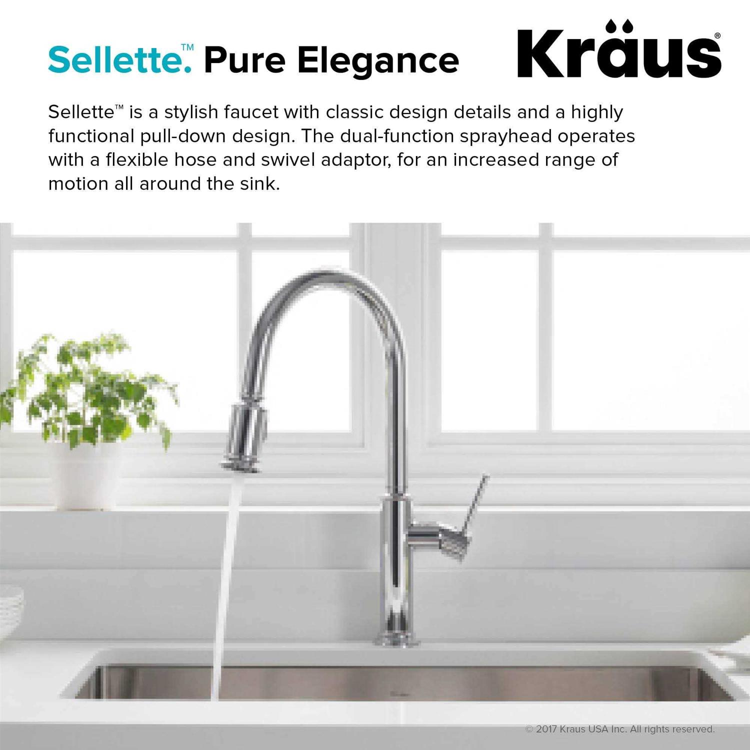 Kraus Sellette Single Handle Pull-Down Kitchen Faucet - Image 4