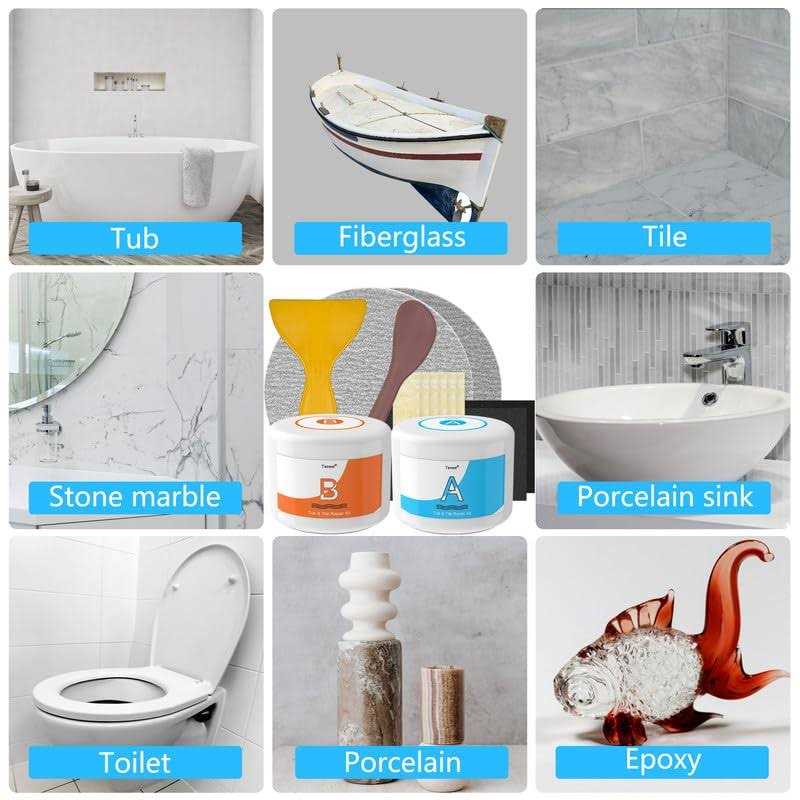 Tenee Tub Repair Kit White & Porcelain Repair Kit 3.7 OZ Bathtub Repair Kit for Cracked Bathtub - Image 5