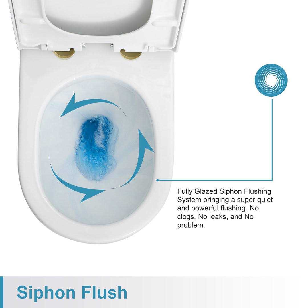 Horow HWMT-8733S-G Nia 1.28 GPF Round Dual-Flush Floor Mounted One-Piece Toilet Finish - Image 5