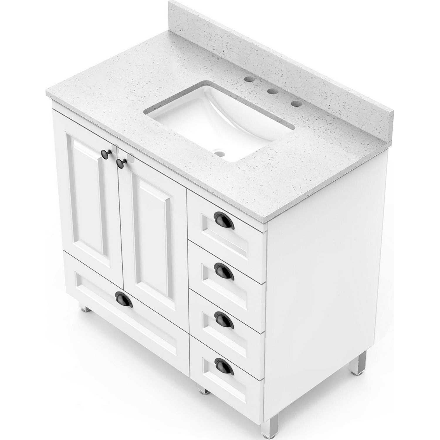 Single Bathroom Vanity Top with Sink Winette Top Finish - Image 3