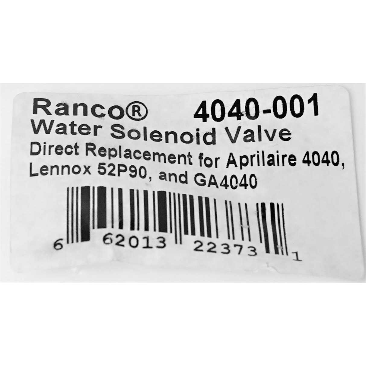 Robertshaw 4040-001 24V Humidifier Solenoid Valve for Aprilaire 4040 and Lennox 52p90 - Image 3
