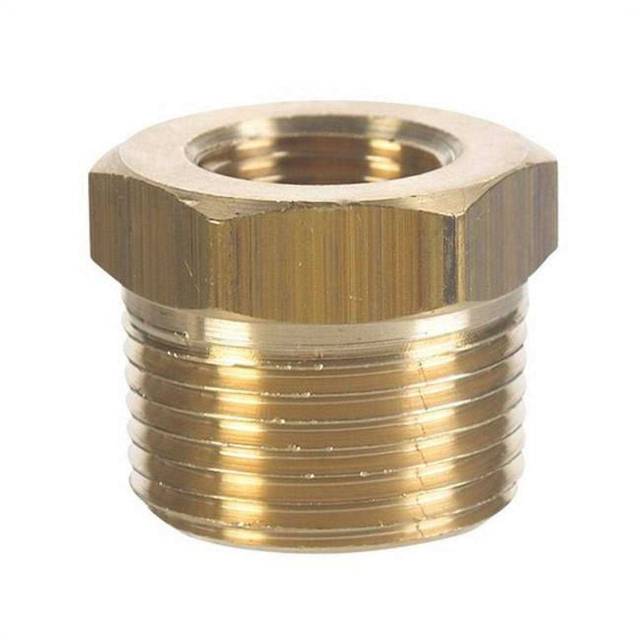 JMF Company 1/2 MPT x 3/8 FPT Yellow Brass Hex Bushing
