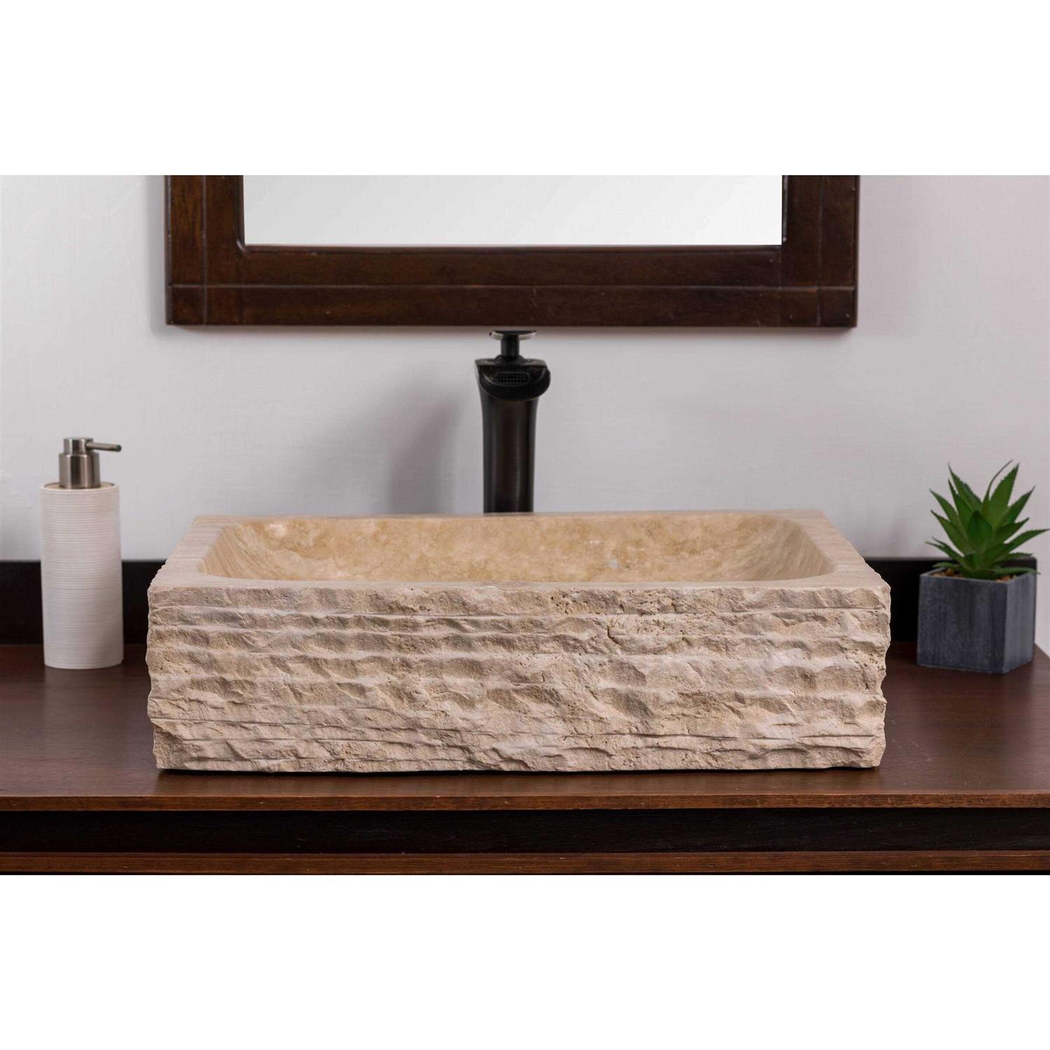 Laguna Marble Stone Vessel Bathroom Sink for Vanity GA051 - Image 5